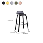 Tabourets de bar modernes en plastique sans accoudoirs, hauteur bar