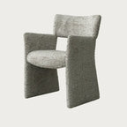 Fauteuils minimalistes en sherpa à dossier ouvert et accoudoirs rembourrés
