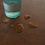 Table d'appoint ronde en bois abstrait style milieu du siècle