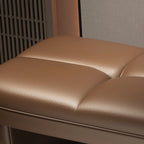 Banc d'entrée moderne rembourré, de couleur unie, avec rangement