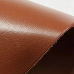 Fauteuil de salon rembourré en cuir véritable marron