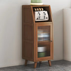 Buffet étroit moderne en bambou avec tiroirs