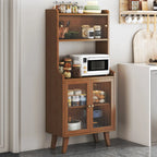 Buffet étroit moderne en bambou avec tiroirs