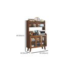 Buffet étroit moderne en bambou avec tiroirs