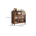 Buffet étroit moderne en bambou avec tiroirs
