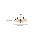 Lustre moderne en cristal noir et cristal, branche en bois.