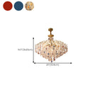Lustre en cristal doré orné de perles et au design moderne et élégant