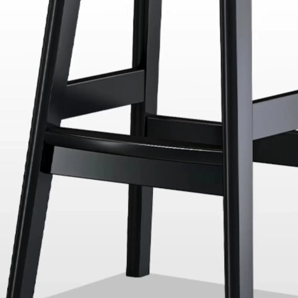 Tabourets de bar décontractés en cuir brut couleur cognac, avec dossier quadrilatéral, assise et repose-jambes.