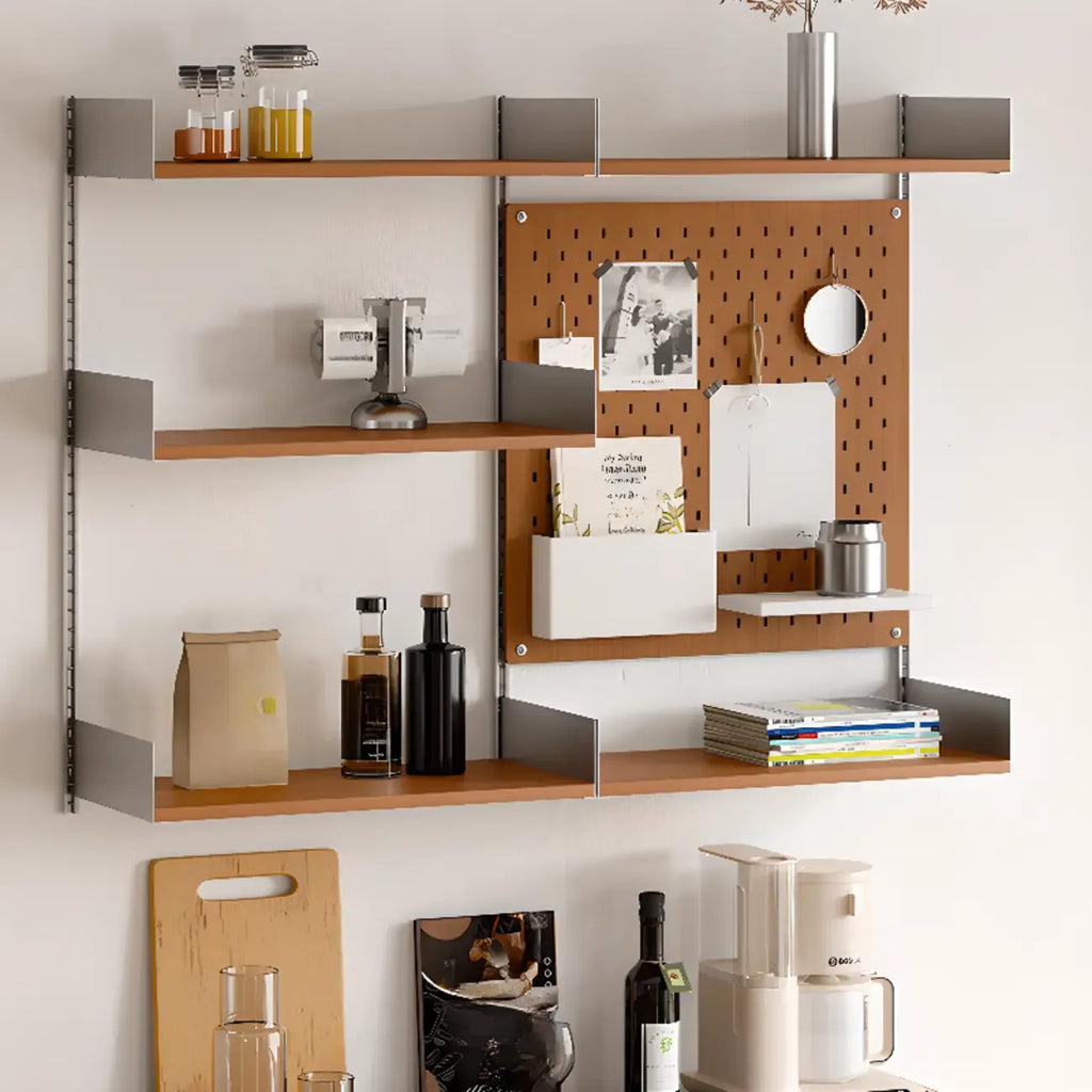 Étagère murale flottante marron avec rangement
