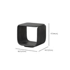 Table d'appoint contemporaine élégante en bois noir avec rangement ouvert