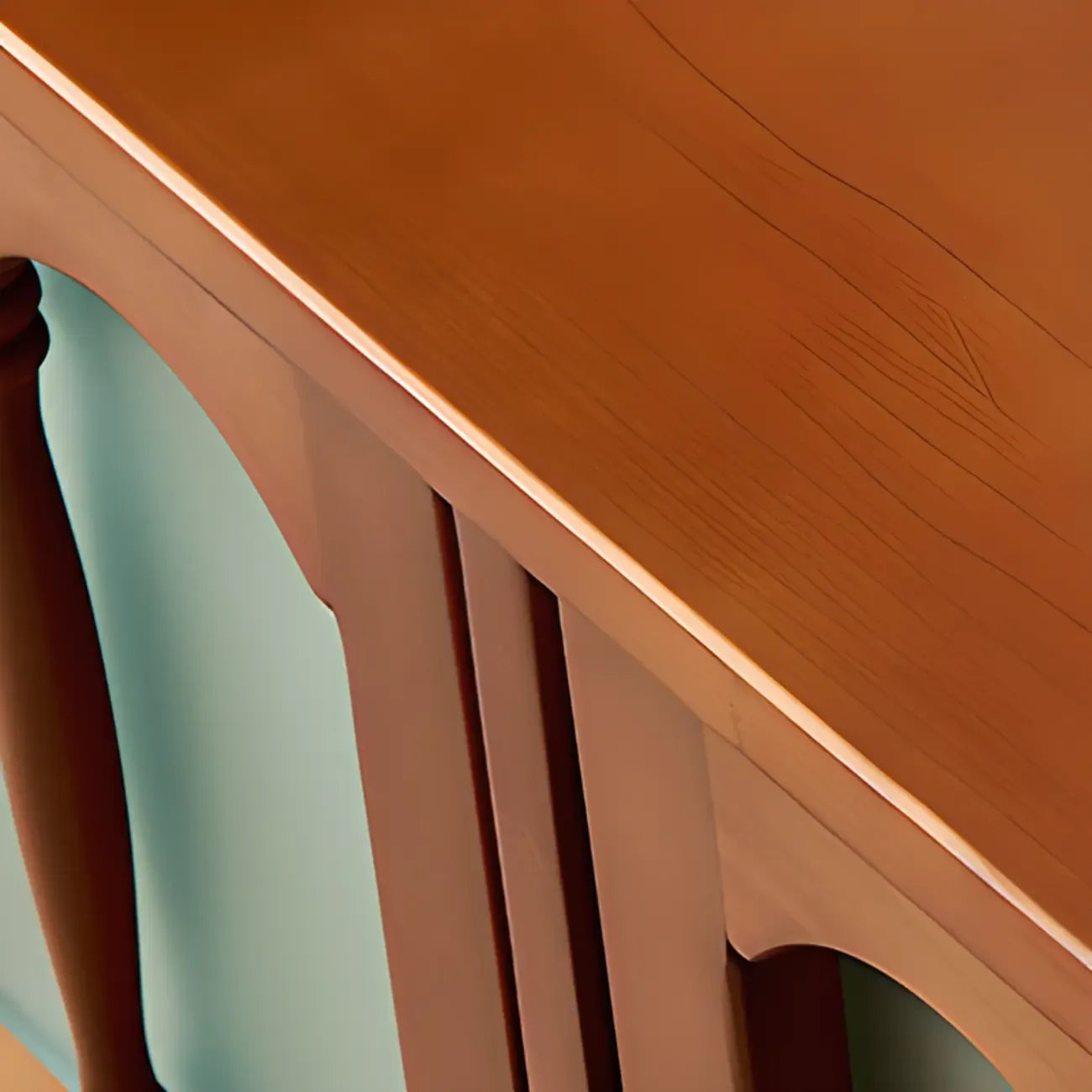 Meuble TV Art Déco moderne en bois avec gestion des câbles