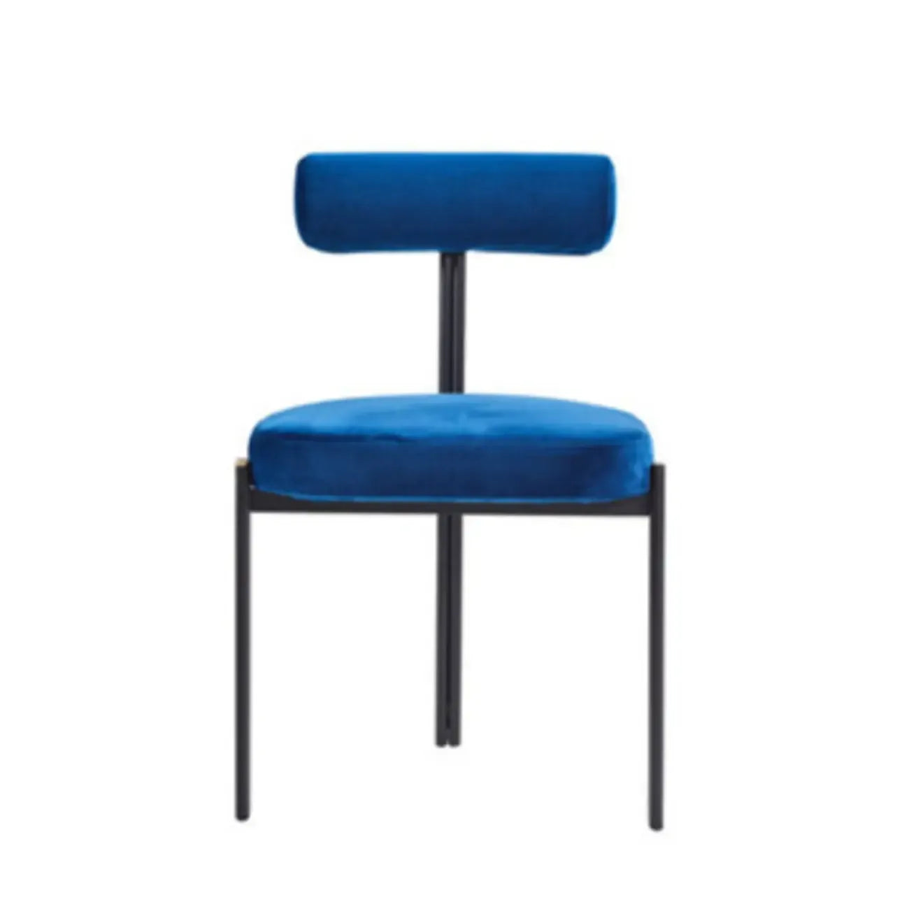 Chaises de salle à manger rembourrées à dossier bas, sans accoudoirs, à motif quadrillé