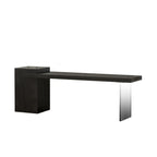 Banc d'entrée moderne et fonctionnel en bois naturel noir
