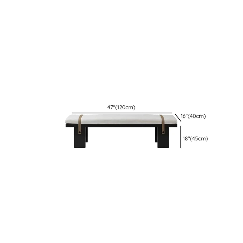 Banc de chambre moderne et élégant, recouvert de tissu