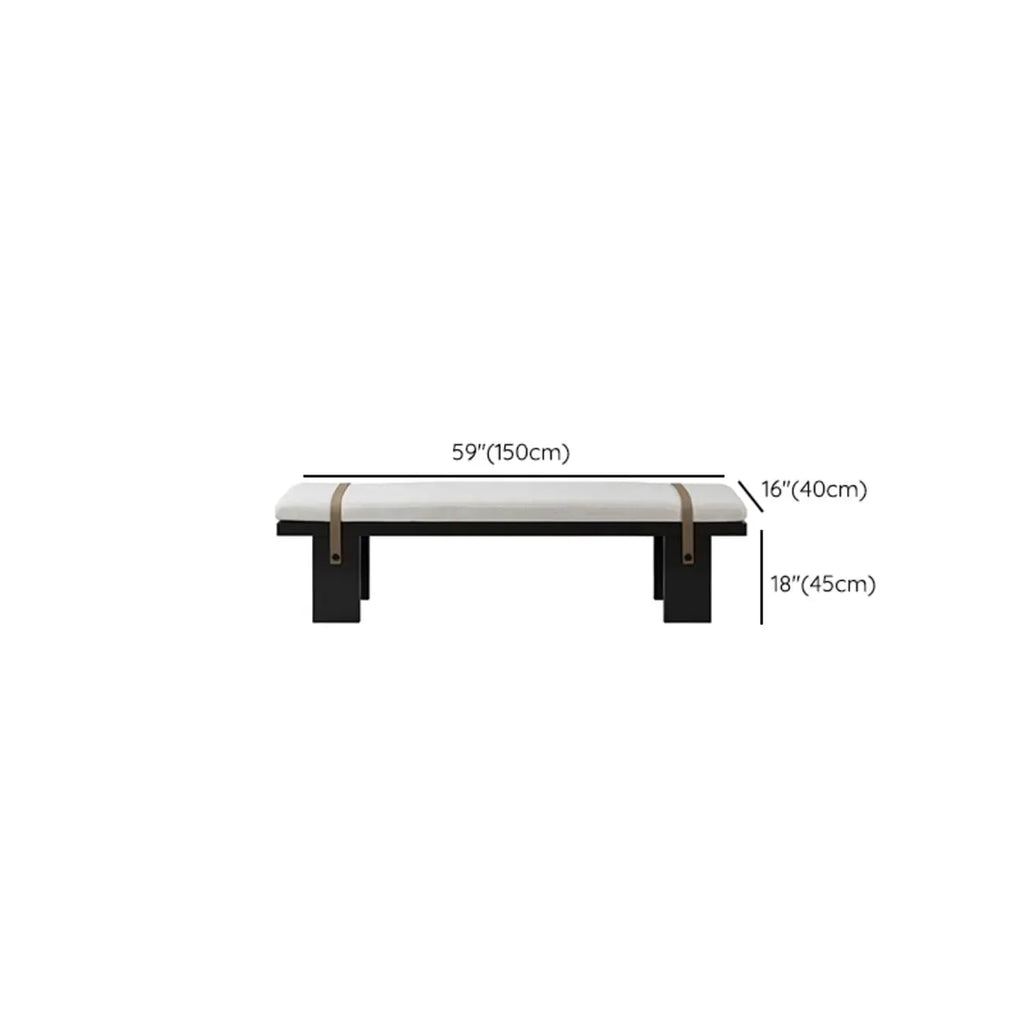 Banc de chambre moderne et élégant, recouvert de tissu