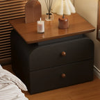 Table de chevet moderne en similicuir avec comptoir en bois