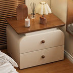 Table de chevet moderne en similicuir avec comptoir en bois