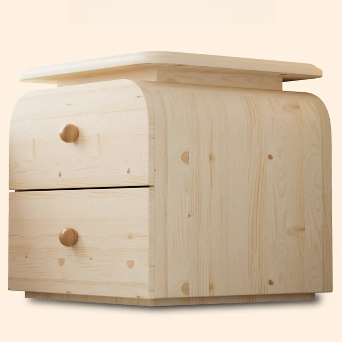 Table de chevet moderne en similicuir avec comptoir en bois
