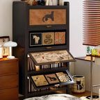 Bibliothèque artistique à fond fermé de style moderne du milieu du siècle