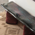Banc d'entrée moderne abstrait en fibre de verre