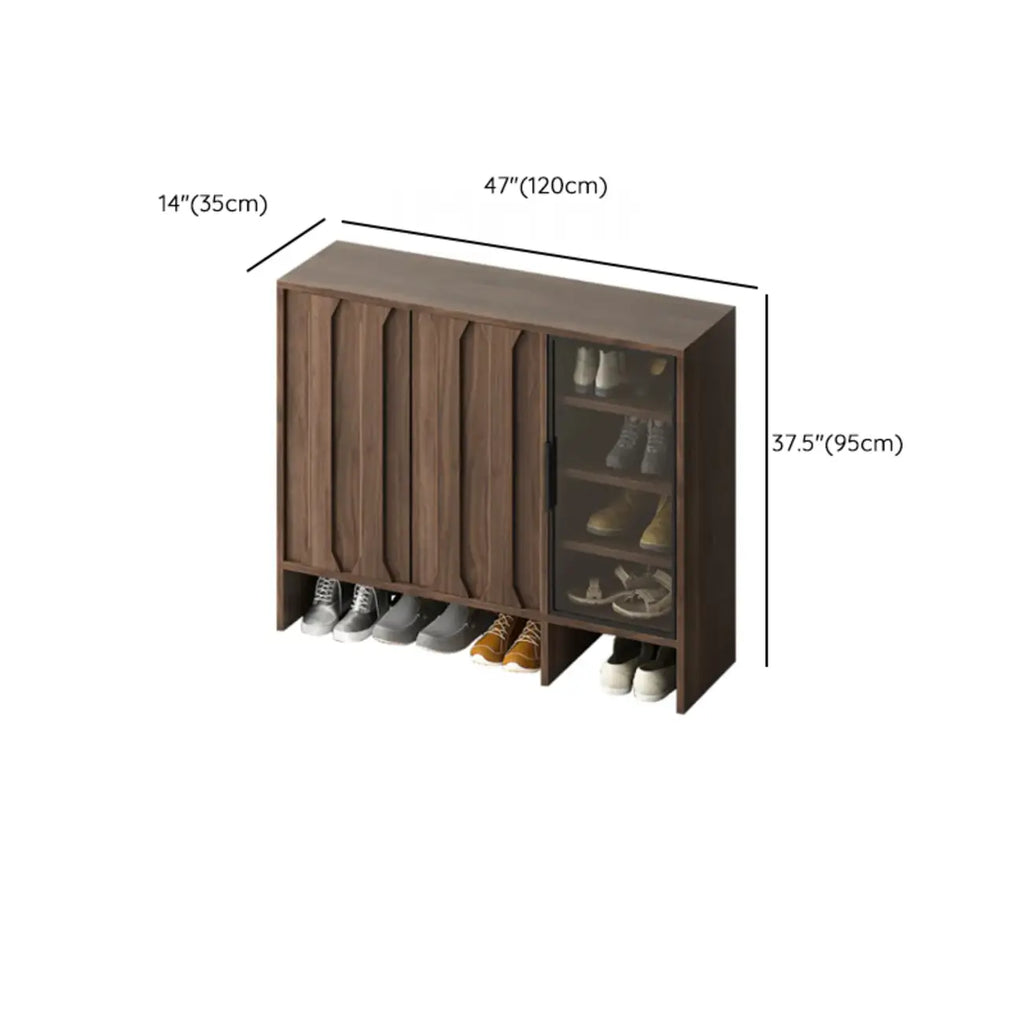 Panca scarpiera moderna a 4 ripiani in legno