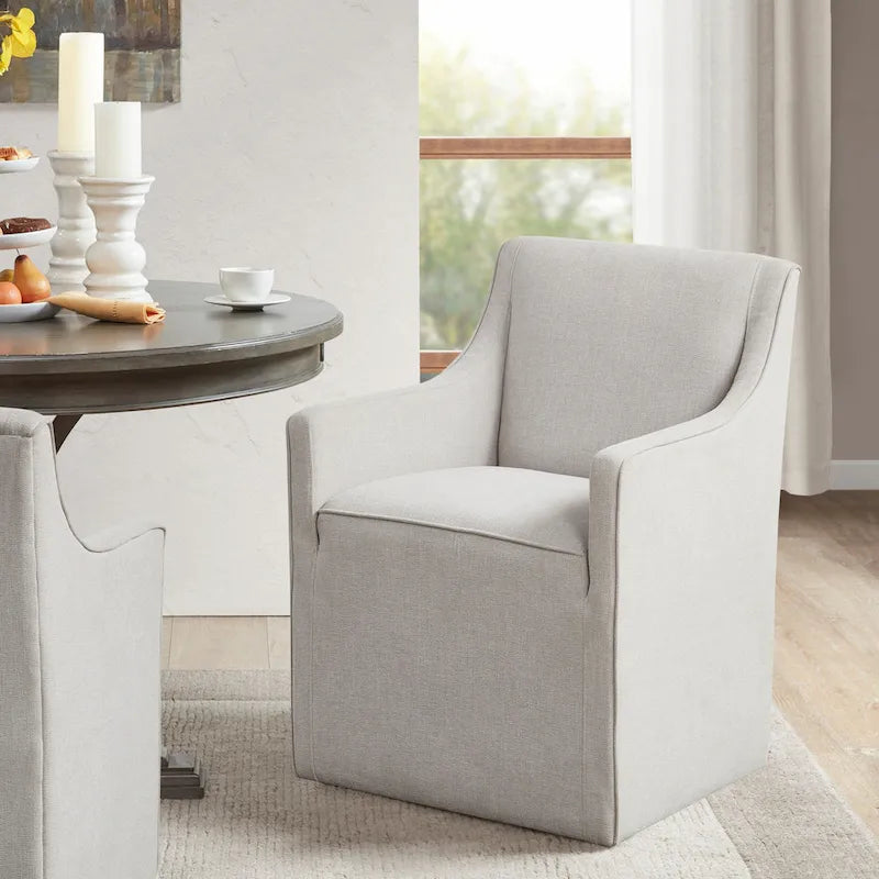Sedia da pranzo con braccioli Madison Park Charlotte con rotelle