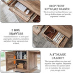 Bureau de direction style ferme, bureau en bois pour bureau à domicile, bureau d'ordinateur