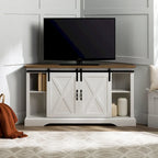 Meuble TV d'angle Middlebrook avec porte de grange coulissante de 52 pouces