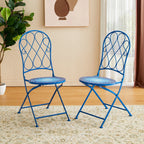 Ensemble bistrot pliant en métal Glitzhome pour extérieur, 3 pièces, table et chaises de patio
