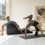 Chaise longue convertible Avana Kami / Yoga et massage - Pouf 2 en 1 avec fauteuil de yoga dépliable dissimulé, Microvelours - Non disponible