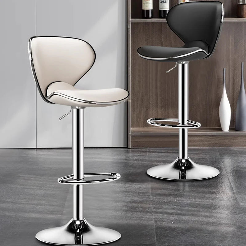Sgabelli da Bar Girevoli a 360° in Similpelle con Sedile a Benna Regolabile in Altezza