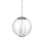 Mini lustre sphérique en verre transparent à 3 lumières