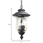 Suspensions extérieures industrielles en verre gris bronze à 3 lumières