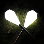Élégantes lampes solaires LED blanches en forme de diamant pour allées de jardin