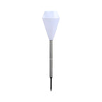 Élégantes lampes solaires LED blanches en forme de diamant pour allées de jardin
