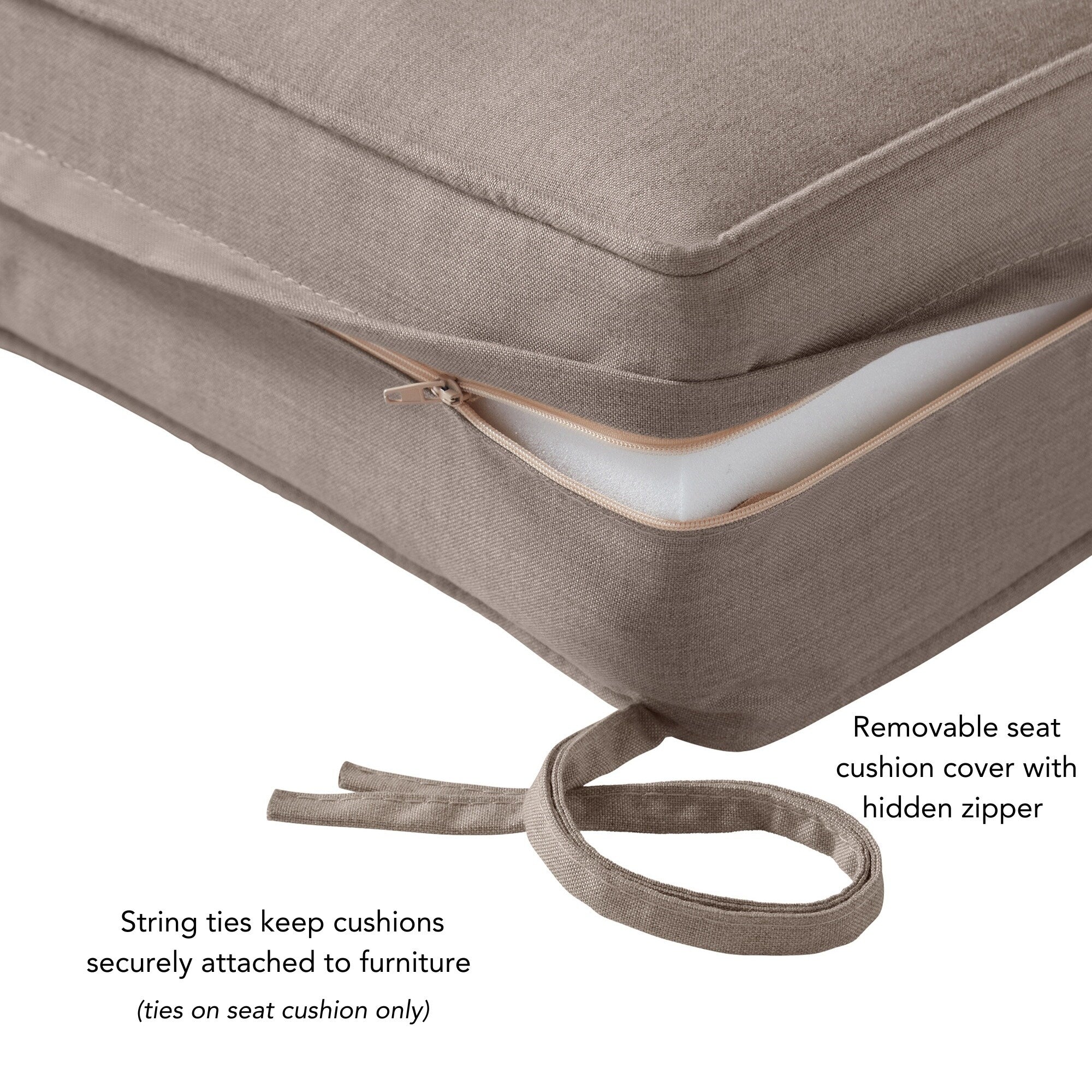 Ensemble de 2 coussins d'extérieur Sunbrella Premium pour siège profond