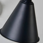 Applique murale conique à bras articulé en métal à 1 lumière