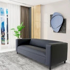 Coast to Coast Sofas Canapé trois places de style Mid-Century en similicuir avec cadre en bois massif et rembourrage