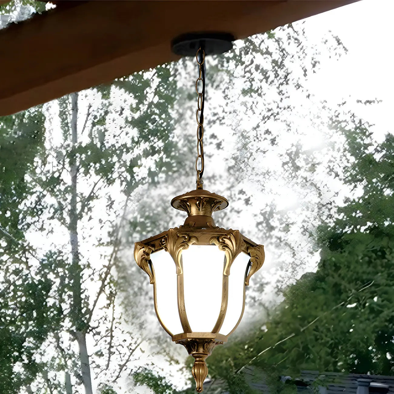 Suspension solaire d'extérieur vintage en forme de cloche avec chargeur USB