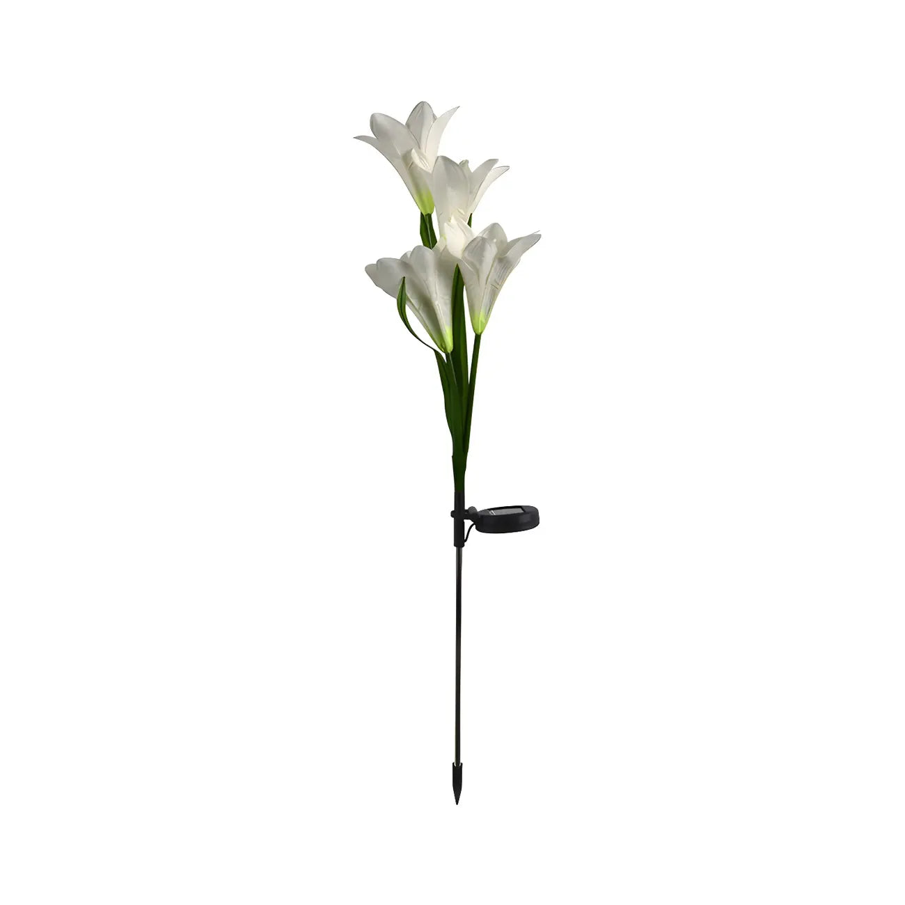 Éclairage solaire décoratif pour jardin avec lys artificiels