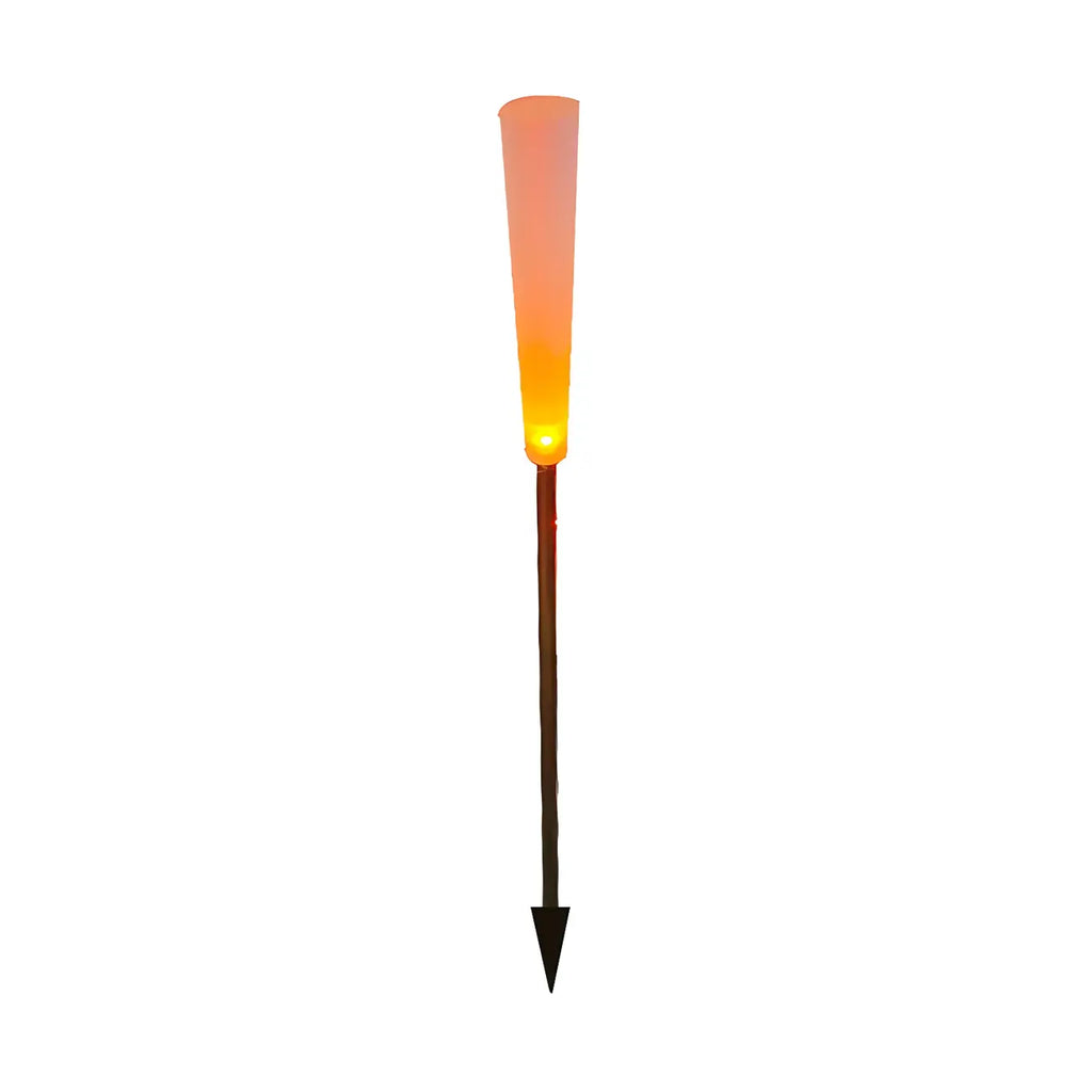 Éclairage paysager minimaliste en acrylique en forme de roseau à lumière chaude