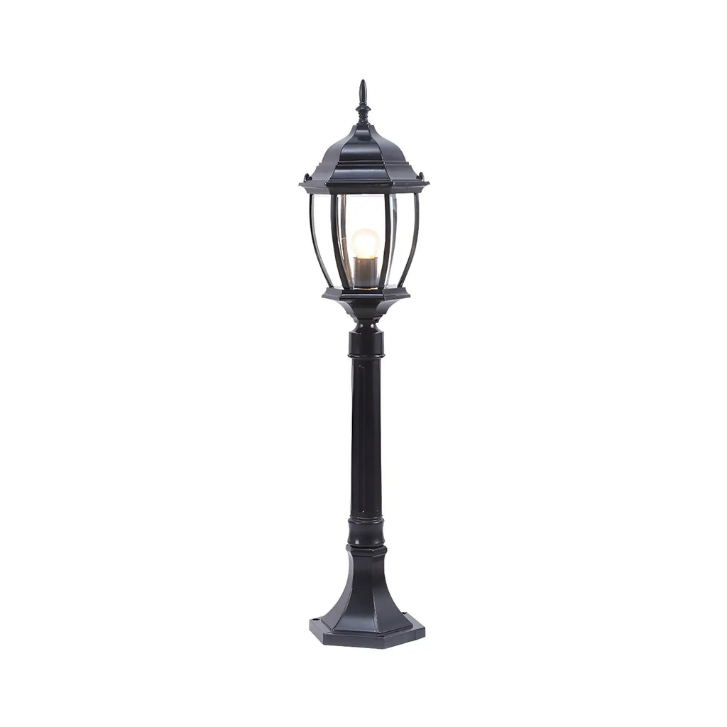 Lanterne de poteau vintage en métal durable pour éclairage paysager