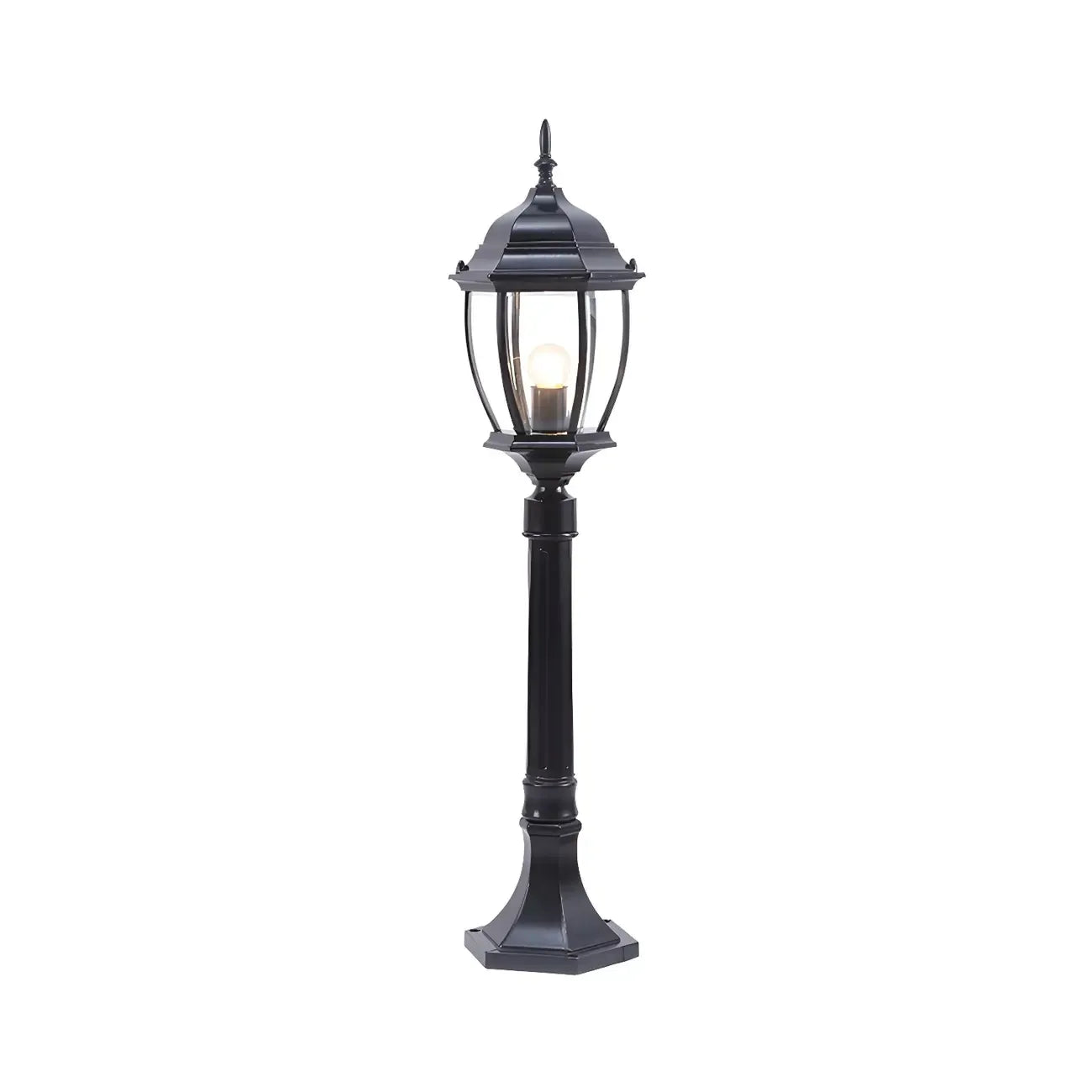 Lanterne de poteau vintage en métal durable pour éclairage paysager