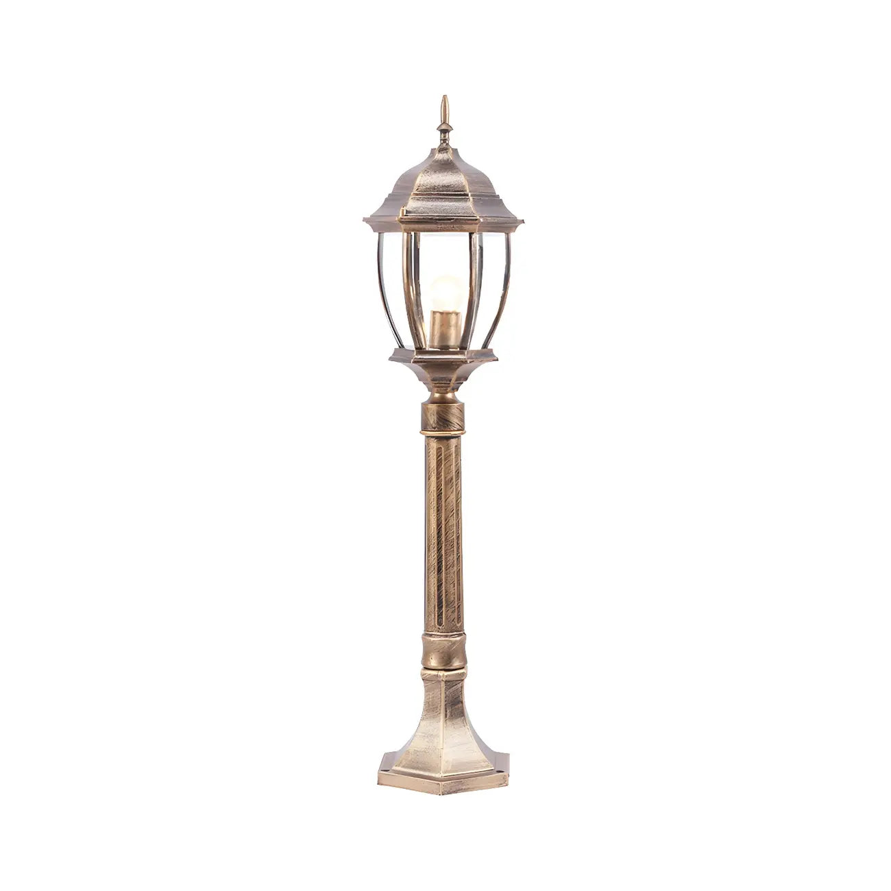 Lanterne de poteau vintage en métal durable pour éclairage paysager
