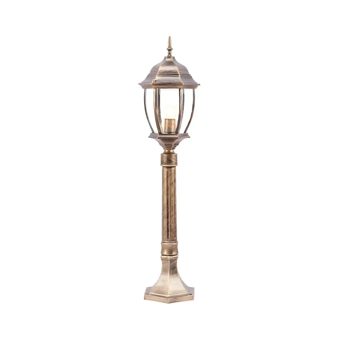 Lanterne de poteau vintage en métal durable pour éclairage paysager