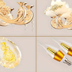 Lustre doré en verre à motif floral avec pendentif en cristal pour salon