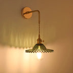 Applique da parete industriale a LED in vetro dorato da 9 pollici per soggiorni
