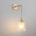 Applique da parete industriale a LED in vetro dorato da 9 pollici per soggiorni