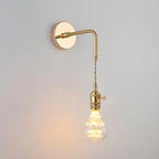 Applique da parete industriale a LED in vetro dorato da 9 pollici per soggiorni