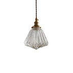 Suspension industrielle en verre transparent pour îlot de cuisine